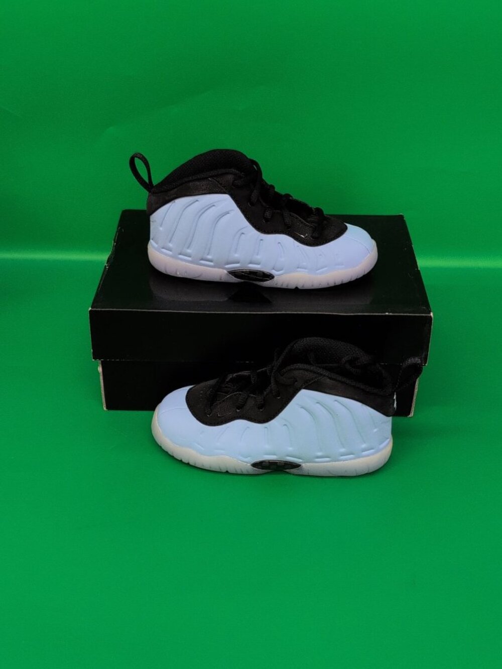 Nike Little Posite One TD Psychic Toddler Shoes US 8C Blue Black HJ7653-400